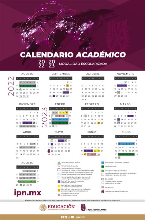 calendario ipn 2022 - calendario buap 2023